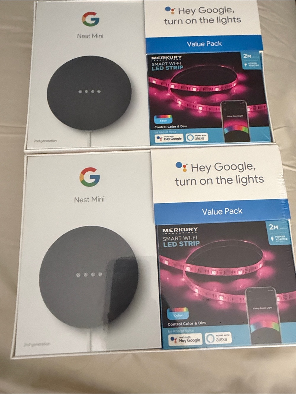 Google Nest Mini and LED Lights